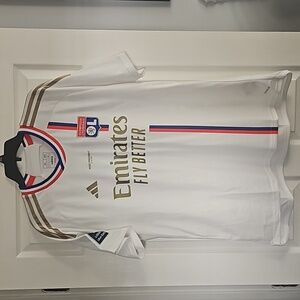 Adidas Olimpique Lyonnais 23/24 Home Jersey Lacazette 10, XL Slim Fit, White